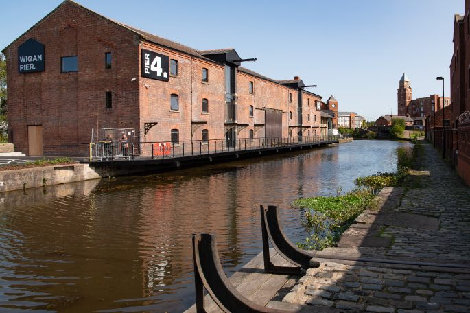 Wigan Pier — the historic canalside warehouses